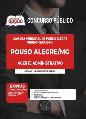 Apostila Câmara de Pouso Alegre - MG - Agente Administrativo