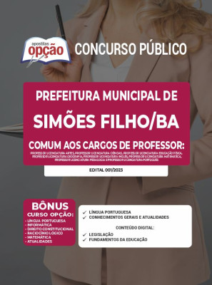 Apostila Prefeitura de Simões Filho - BA - Comum aos Cargos de Professor