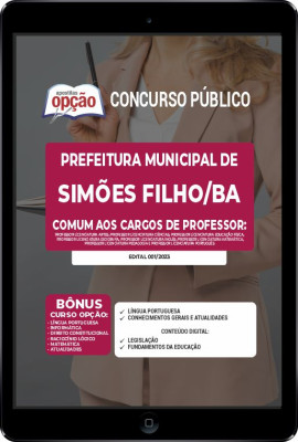 Apostila Prefeitura de Simões Filho - BA em PDF - Comum aos Cargos de Professor