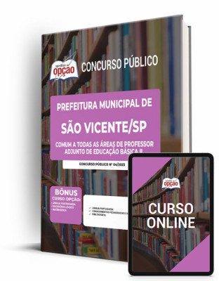 Apostila  Prefeitura de São Vicente - SP - Comum Professor Adjunto de Educação Básica II