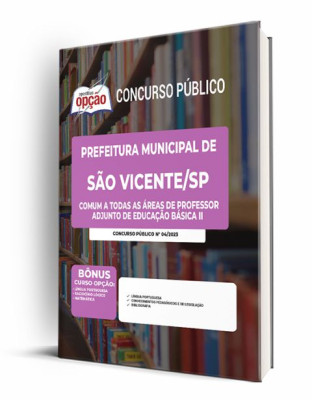 Apostila  Prefeitura de São Vicente - SP - Comum Professor Adjunto de Educação Básica II