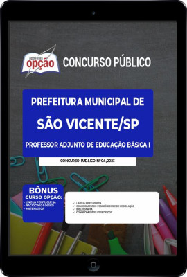 Apostila Prefeitura de São Vicente - SP em PDF - Professor Adjunto de Educação Básica I