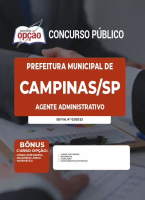 Apostila Prefeitura de Campinas - SP - Agente Administrativo