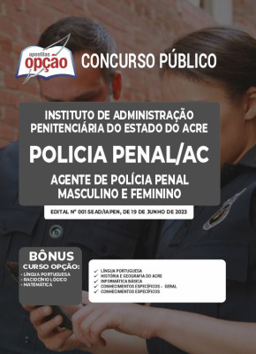 Apostila Policia Penal - AC - Agente de Polícia Penal - Masculino e Feminino