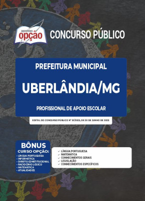 Apostila Prefeitura de Uberlândia - MG - Profissional de Apoio Escolar