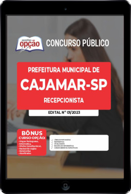 Apostila Prefeitura de Cajamar - SP em PDF - Recepcionista