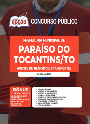 Apostila Prefeitura de Paraíso do Tocantins - TO - Agente de Trânsito e Transportes