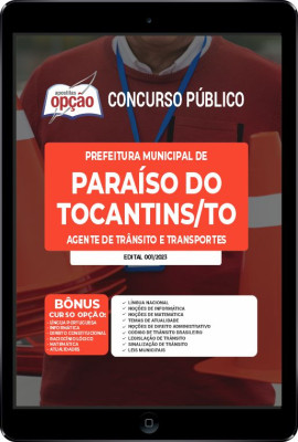 Apostila Prefeitura de Paraíso do Tocantins - TO em PDF - Agente de Trânsito e Transportes