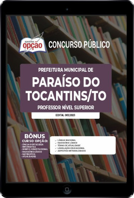 Apostila Prefeitura de Paraíso do Tocantins - TO em PDF - Professor Nível Superior