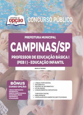 Apostila Prefeitura de Campinas - SP - Professor de Educação Básica I (PEB I ) – Educação Infantil