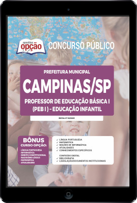 Apostila Prefeitura de Campinas - SP em PDF - Professor de Educação Básica I (PEB I ) – Educação Infantil