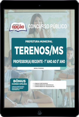 Apostila Prefeitura de Terenos - MS em PDF - Professor(a) Regente - 1º ao 5º ano
