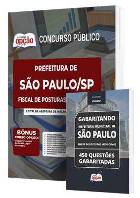 Combo Impresso Prefeitura de São Paulo - SP - Fiscal de Posturas Municipais