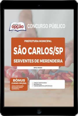Apostila Prefeitura de São Carlos - SP em PDF - Serventes de Merendeira