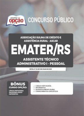 Apostila EMATER-RS - Assistente Técnico Administrativo I - Pessoal