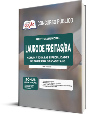 Apostila Prefeitura de Lauro de Freitas - BA - Comum Professor Municipal (6º ao 9º ano)