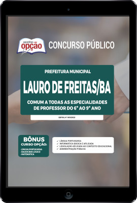 Apostila Prefeitura de Lauro de Freitas - BA em PDF - Comum Professor Municipal (6º ao 9º ano)