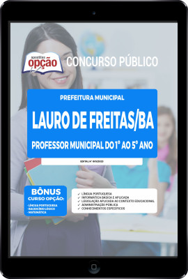 Apostila Prefeitura de Lauro de Freitas - BA em PDF - Professor Municipal do 1º ao 5º ano