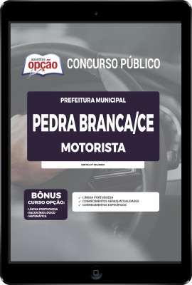 Apostila Prefeitura de Pedra Branca - CE em PDF - Motorista