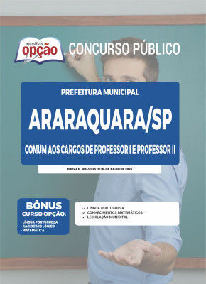 Apostila Prefeitura de Araraquara - SP - Comum aos Cargos de Professor I e Professor II