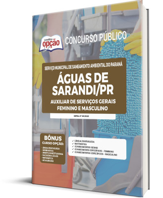 Apostila Águas de Sarandi - PR - Auxiliar de Serviços Gerais (Feminino e Masculino)