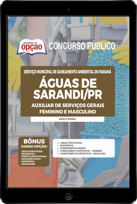 Apostila Águas de Sarandi - PR em PDF - Auxiliar de Serviços Gerais (Feminino e Masculino)
