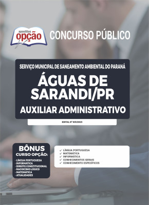 Apostila Águas de Sarandi - PR - Auxiliar Administrativo