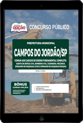 Apostila Prefeitura de Campos do Jordão - SP em PDF - Comum aos Cargos de Ensino Fundamental Completo