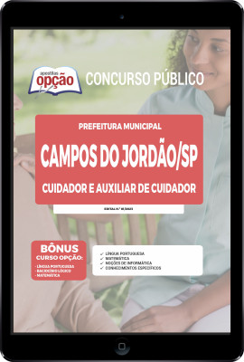 Apostila Prefeitura de Campos do Jordão - SP em PDF - Cuidador e Auxiliar de Cuidador