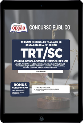 Apostila TRT-SC em PDF - Comum aos Cargos de Ensino Superior