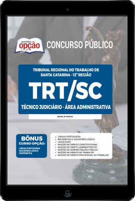 Apostila TRT-SC em PDF - Técnico Judiciário - Área Administrativa
