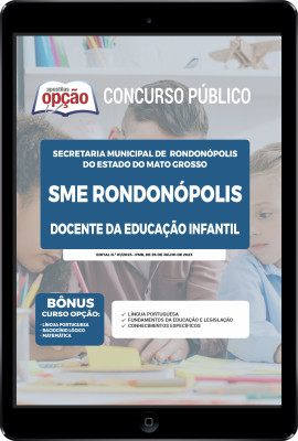 Apostila SME Rondonópolis - MT em PDF - Docente da Educação Infantil