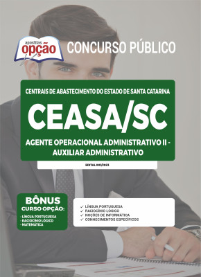 Apostila CEASA-SC - Agente Operacional Administrativo II - Auxiliar Administrativo