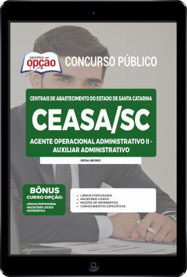 Apostila CEASA-SC em PDF - Agente Operacional Administrativo II - Auxiliar Administrativo