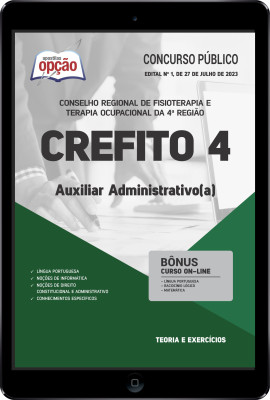 Apostila CREFITO 4 em PDF - Auxiliar Administrativo (a)