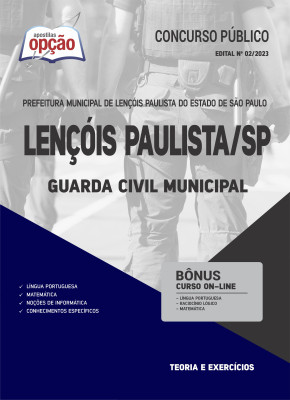 Apostila Prefeitura de Lençóis Paulista - SP - Guarda Civil Municipal