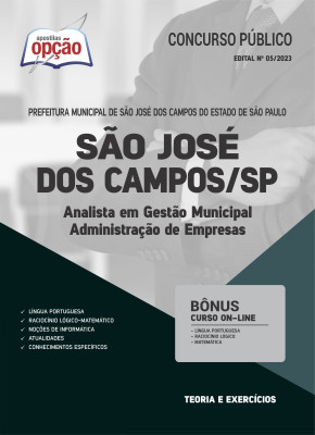 Apostila Prefeitura de São José dos Campos - SP - Analista em Gestão Municipal/Administração de Empresas