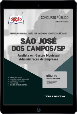 Apostila Prefeitura de São José dos Campos - SP em PDF - Analista em Gestão Municipal/Administração de Empresas