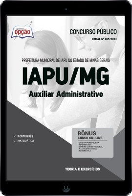 Apostila Prefeitura de Iapu - MG em PDF - Auxiliar Administrativo