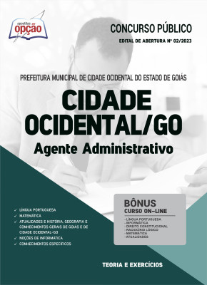 Apostila Prefeitura de Cidade Ocidental - GO - Agente Administrativo