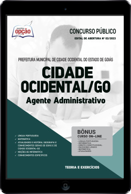 Apostila Prefeitura de Cidade Ocidental - GO em PDF - Agente Administrativo