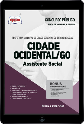 Apostila Prefeitura de Cidade Ocidental - GO em PDF - Assistente Social