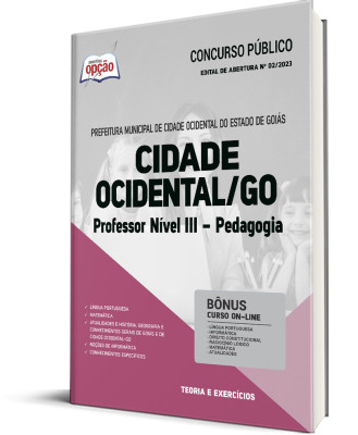 Apostila Prefeitura de Cidade Ocidental - GO - Professor Nível III - Pedagogia