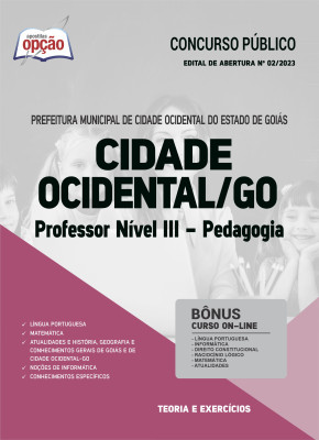 Apostila Prefeitura de Cidade Ocidental - GO - Professor Nível III - Pedagogia