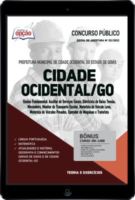 Apostila Prefeitura de Cidade Ocidental - GO em PDF - Ensino Fundamental