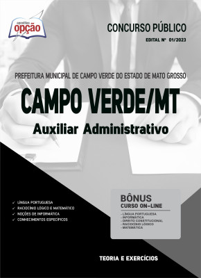 Apostila Prefeitura de Campo Verde - MT - Auxiliar Administrativo