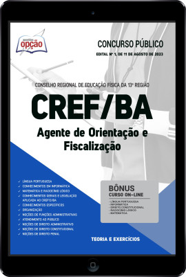 Apostila CREF-BA em PDF - Agente de Orientação e Fiscalização