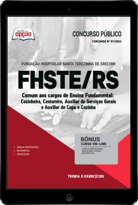 Apostila FHSTE-RS em PDF - Comum aos Cargos de Ensino Fundamental