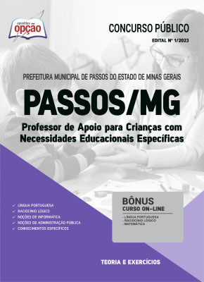 Apostila Prefeitura de Passos - MG - Professor de Apoio para Crianças com Necessidades Educacionais Específicas