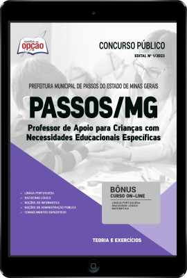 Apostila Prefeitura de Passos - MG em PDF - Professor de Apoio para Crianças com Necessidades Educacionais Específicas